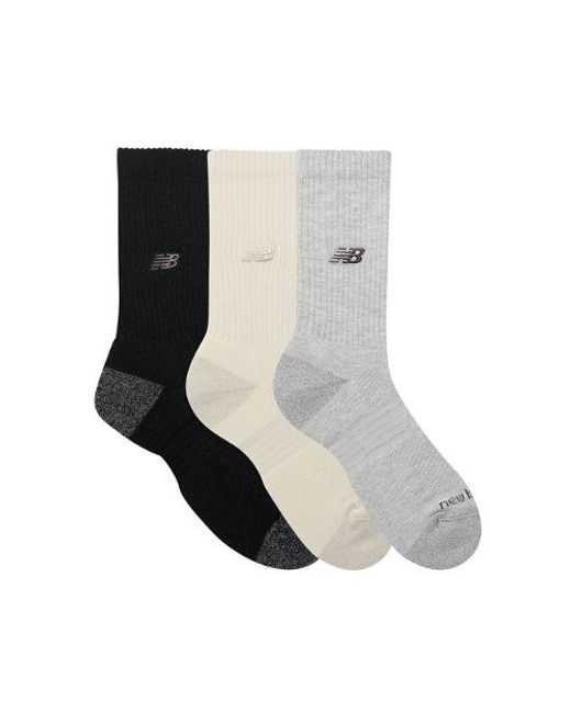 New Balance Black Active Premium Crew 3 Pack Socks 3 Pack