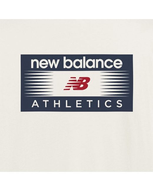 Professional ad t-shirt in bianca di New Balance in White da Uomo