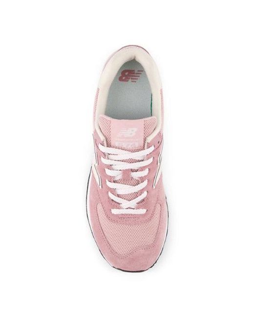 New Balance 574 In Pink/beige Suede/mesh