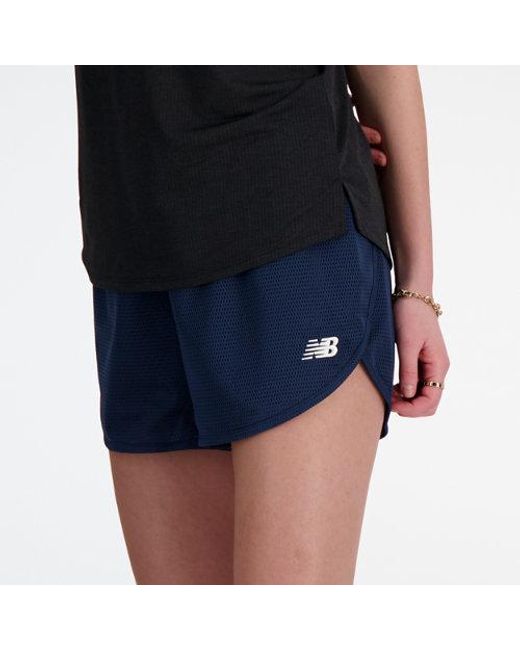 New Balance Blue Athletics Mesh Short