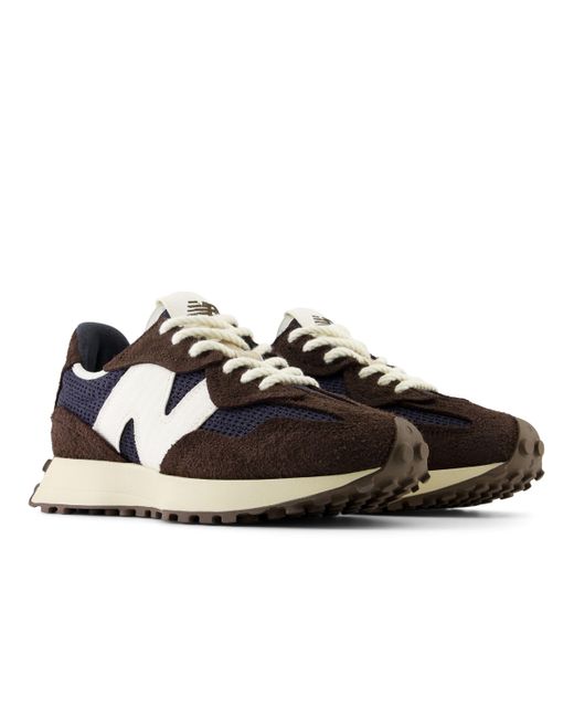 New Balance 327 In Brown/black Suede/mesh