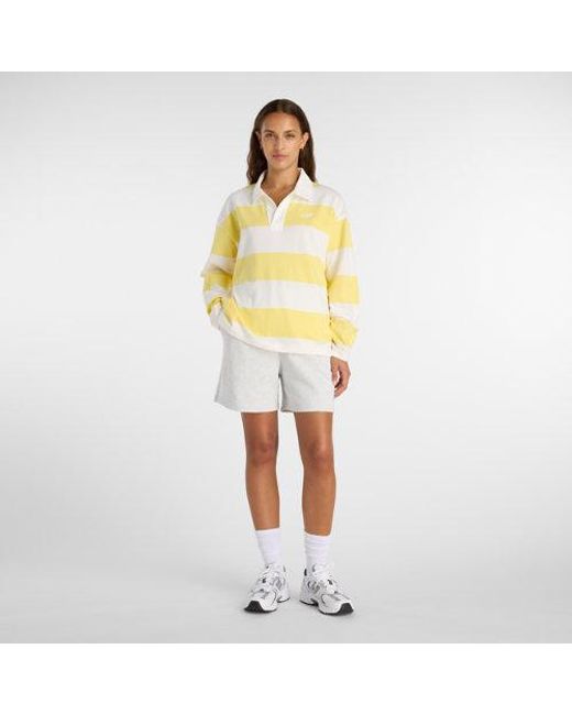 New Balance Yellow Rugby Long Sleeve Shirt
