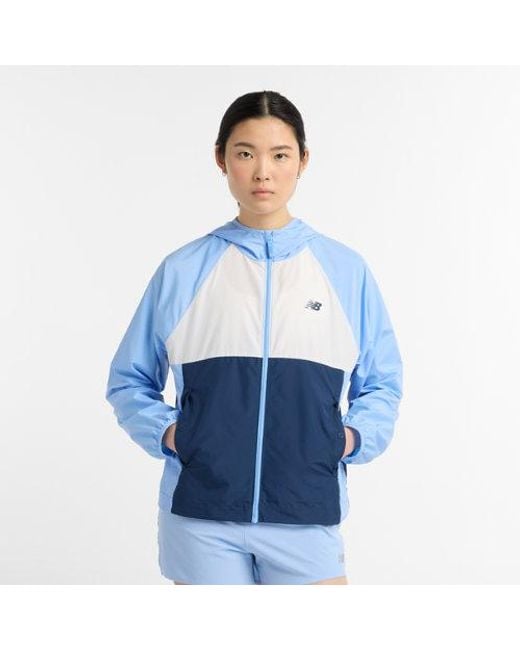 New Balance Blue Athletics Packable Full Zip Jacket