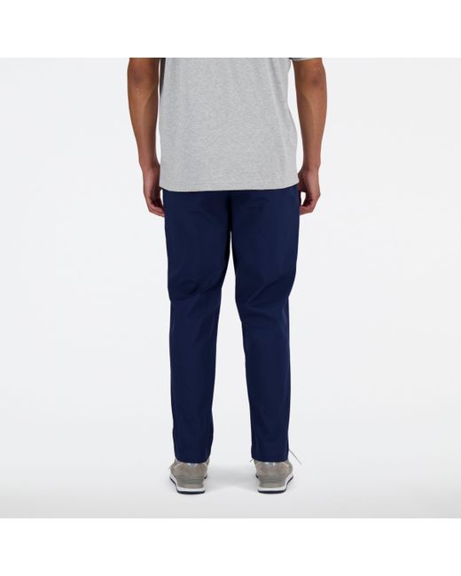 New Balance Blue Twill Straight Pant 30" for men