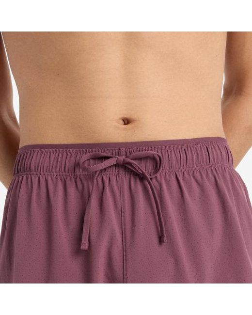 New Balance Purple Rc Short 5" for men