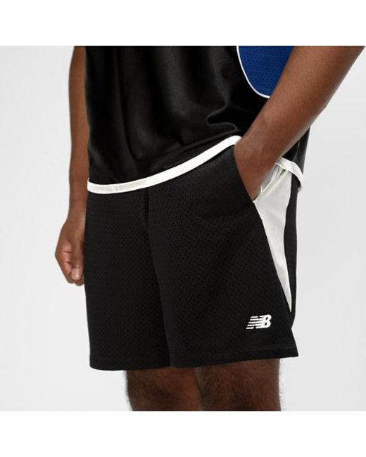New Balance Black Basketball Performance Mesh Short for men