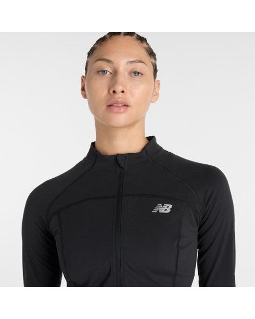 New Balance Black Nb Harmony Fitted Full Zip