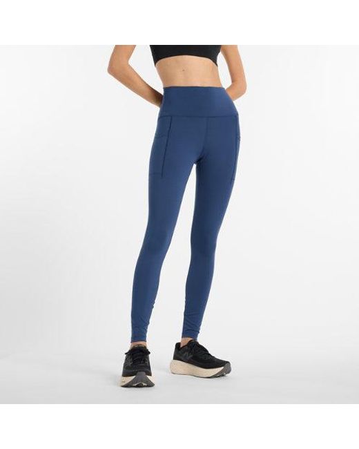 New Balance Blue Rc Pocket Legging 27"