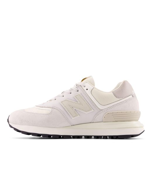 New Balance 574 Legacy In White/grey Suede/mesh