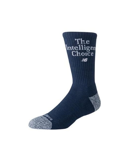 New Balance Blue Active Premium Graphic Crew Socks 1 Pair