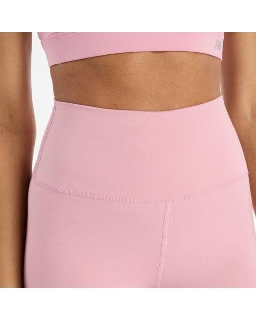 New Balance Pink Damen Nb Harmony High Rise Legging 25"