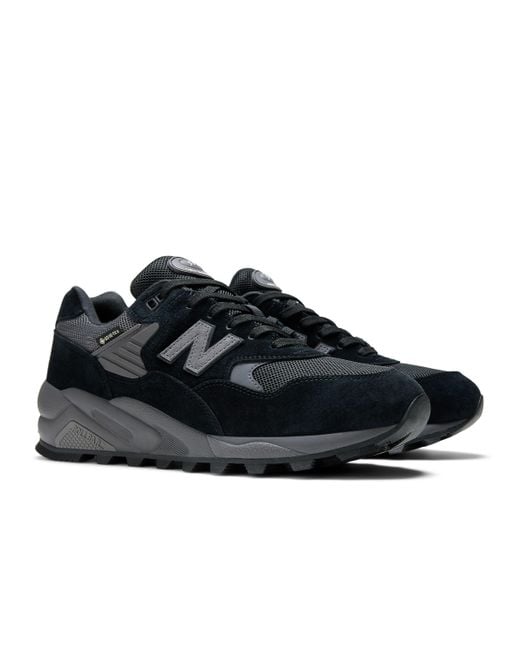 New Balance Blue 580 In Black/grey Leather for men