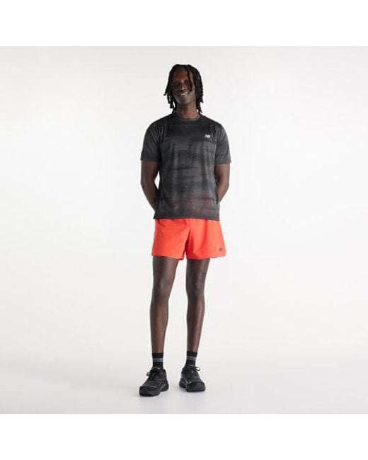 New Balance Black Rc Essential Printed T-Shirt for men
