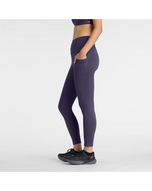 New Balance Purple Rc Pocket Legging 25"