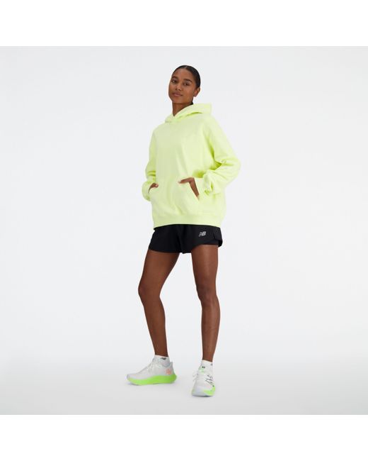New Balance Athletics French Terry Hoodie In Green Cotton Fleece
