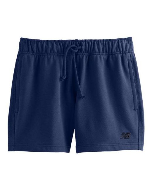 New Balance Athletics French Terry Short 5" In Blue Cotton for men