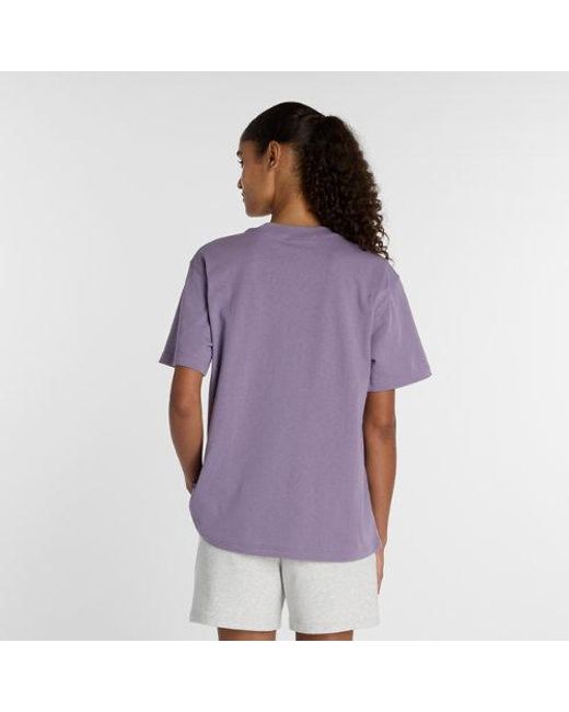 New Balance Purple Classic Tri-Logo T-Shirt