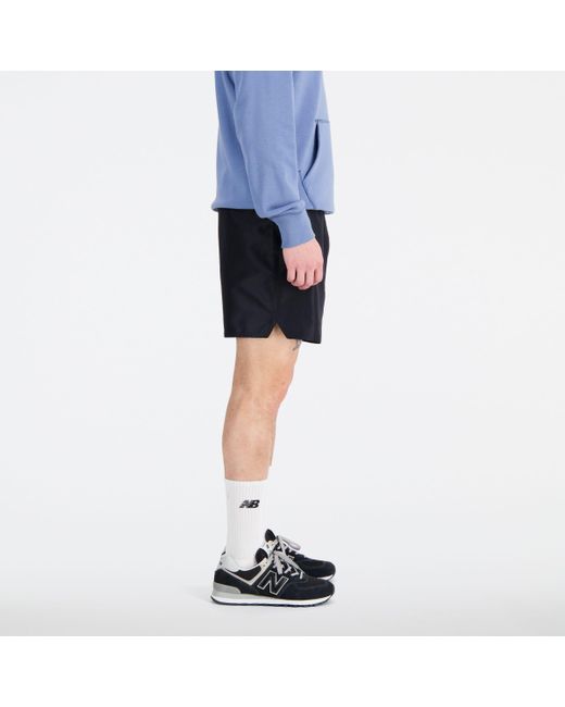 New Balance Nb essentials woven shorts in schwarz in Blue für Herren