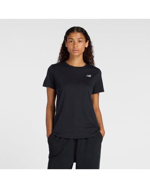 New Balance Black Sport Essentials Heathertech T-shirt