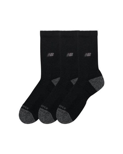 New Balance Black Active Premium Crew 3 Pack Socks 3 Pack