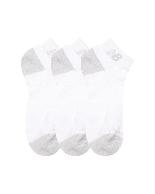 New Balance White Active Low Cut Socks 3 Pack