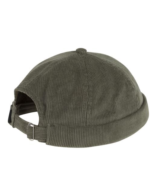 New Balance Washed Corduroy Docker Hat In Green Cotton