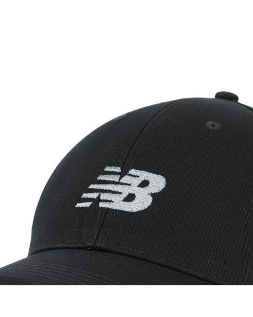 New Balance Black 6 Panel Structured Snapback
