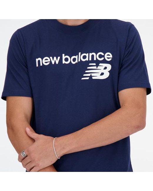 New Balance Blue Sport Essentials Graphic T-Shirt 4 for men