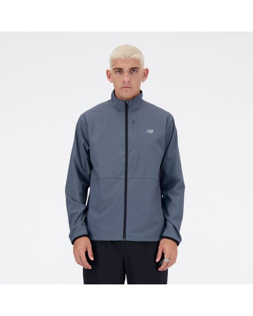 Stretch woven jacket in grigio di New Balance in Blue da Uomo