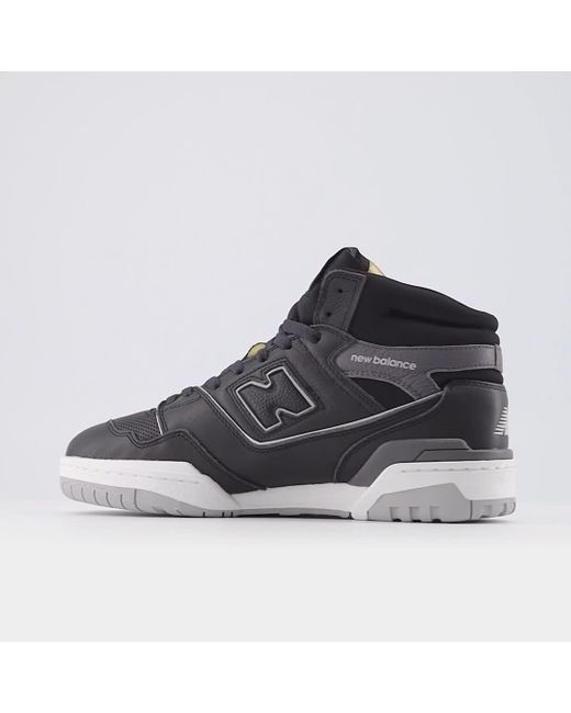 New Balance 650 In Black/grey/white Leather for men