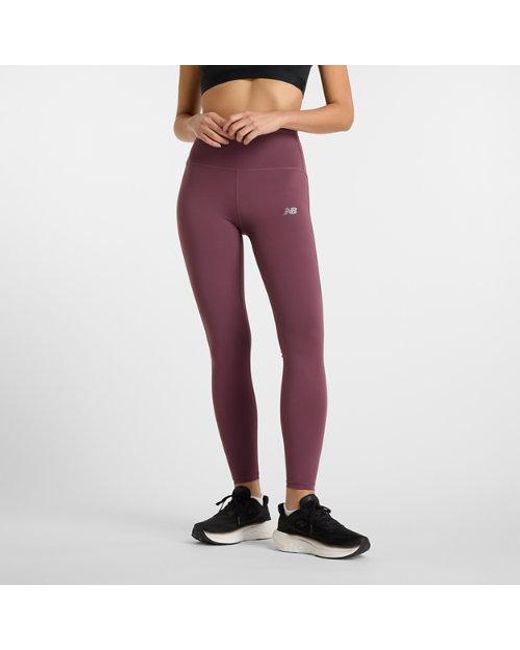 New Balance Red Nb Sleek High Rise Legging 27"