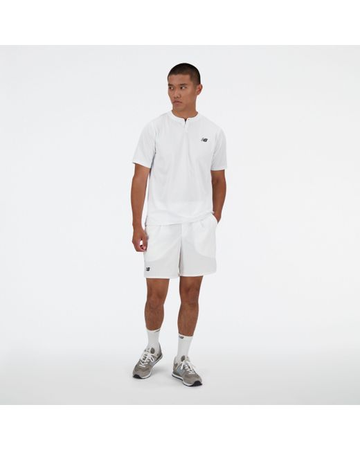 Tournament top in bianca di New Balance in White da Uomo