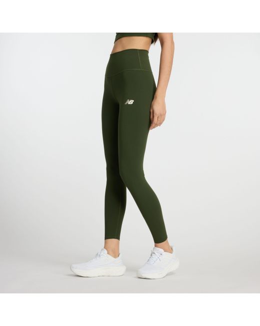 New Balance Green Nb Harmony High Rise legging 25" In Poly Knit