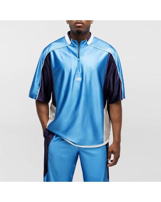 New Balance Blue Basketball Warmup Shooting Top for men