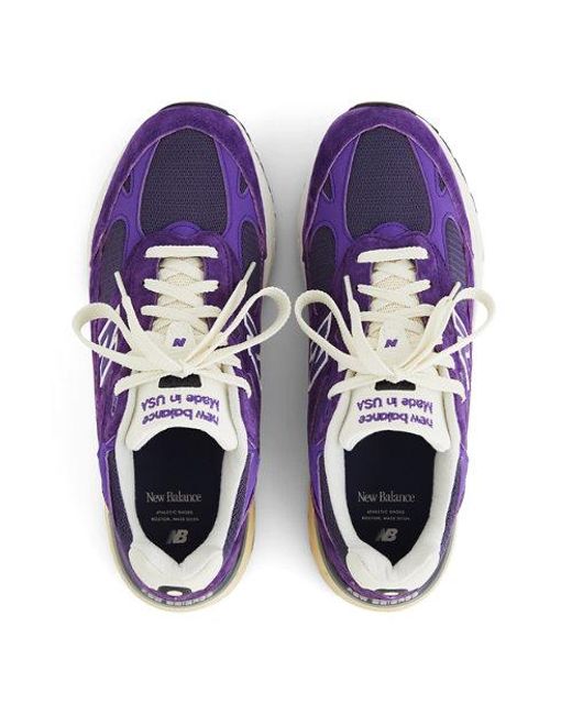 New Balance Blue Made In Usa 993 In Purple Suede/mesh for men