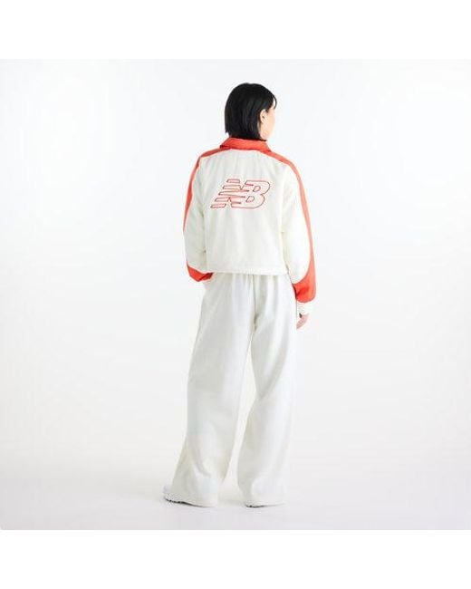 New Balance White Sport Legacy Stadium Jacket