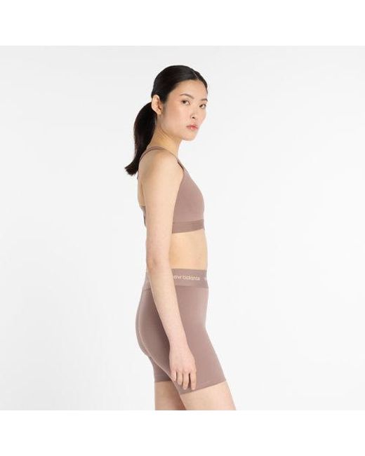 New Balance Brown Damen Nb Essential Run Bra