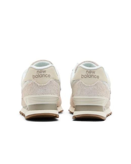 Femme 574 En, Suède/Mesh, Taille New Balance en coloris White