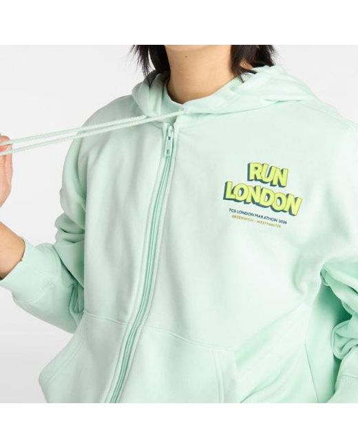 New Balance Green London Edition Sport Essentials French Terry Full Zip