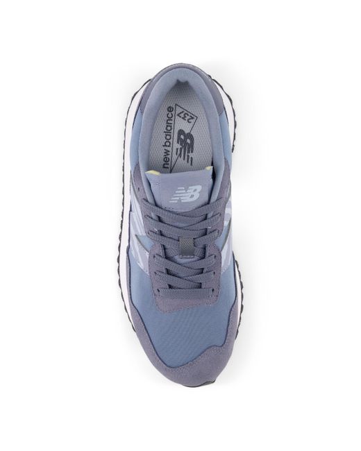 New Balance Blue 237 In Grey Suede/mesh