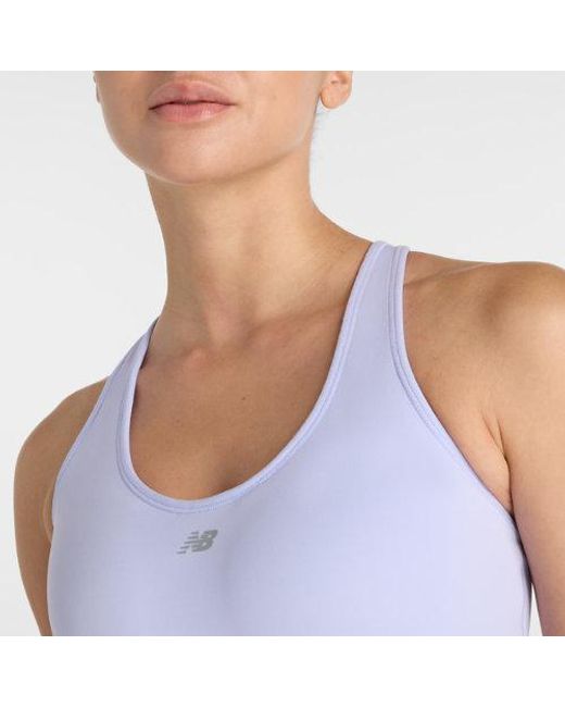 New Balance Blue Nb Essential Run Bra
