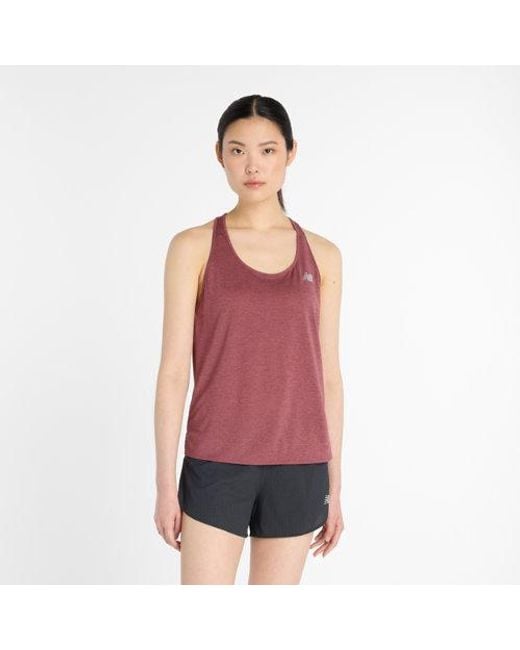 Donna Athletics Tank di New Balance in Red