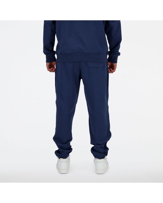 New Balance Blue Athletics French Terry Jogger for men