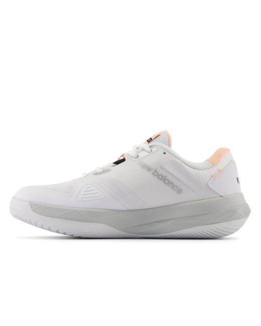 New Balance Fuelcell 796v4 Padel In White/orange/grey Synthetic