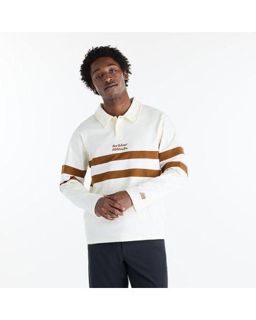 New Balance White Sport Legacy Rugby Shirt for men