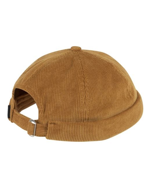 New Balance Brown Washed corduroy docker hat in braun