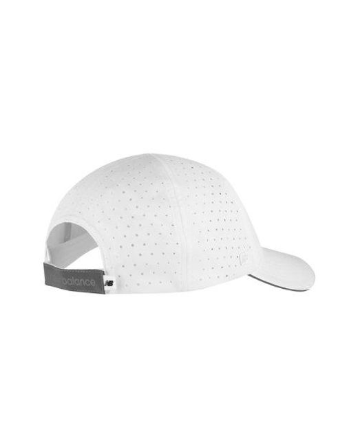 New Balance White 6 Panel Pro Run Hat