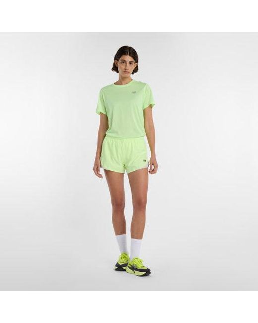 New Balance Yellow Rc Essential Short 3"