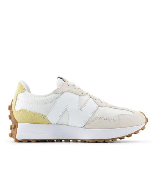 New Balance White 327 Sneakers
