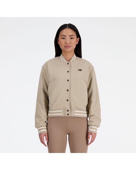 New Balance Brown Sydney's signature collection x nb interlock jacket